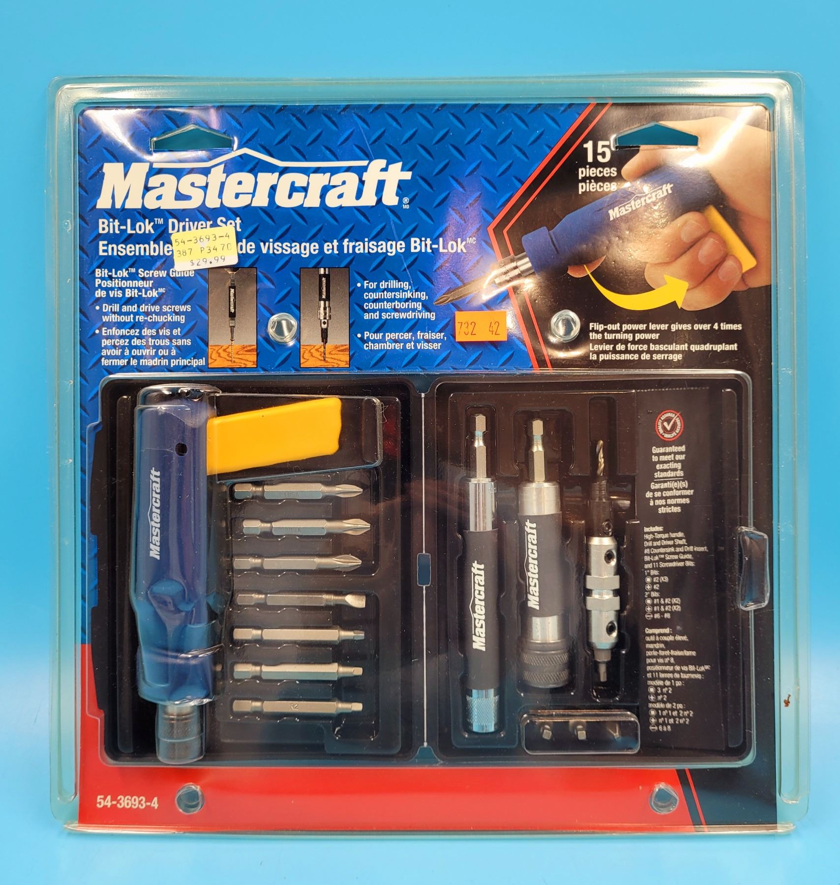 Mastercraft 15 Pieces Bit-Lok Driver Set