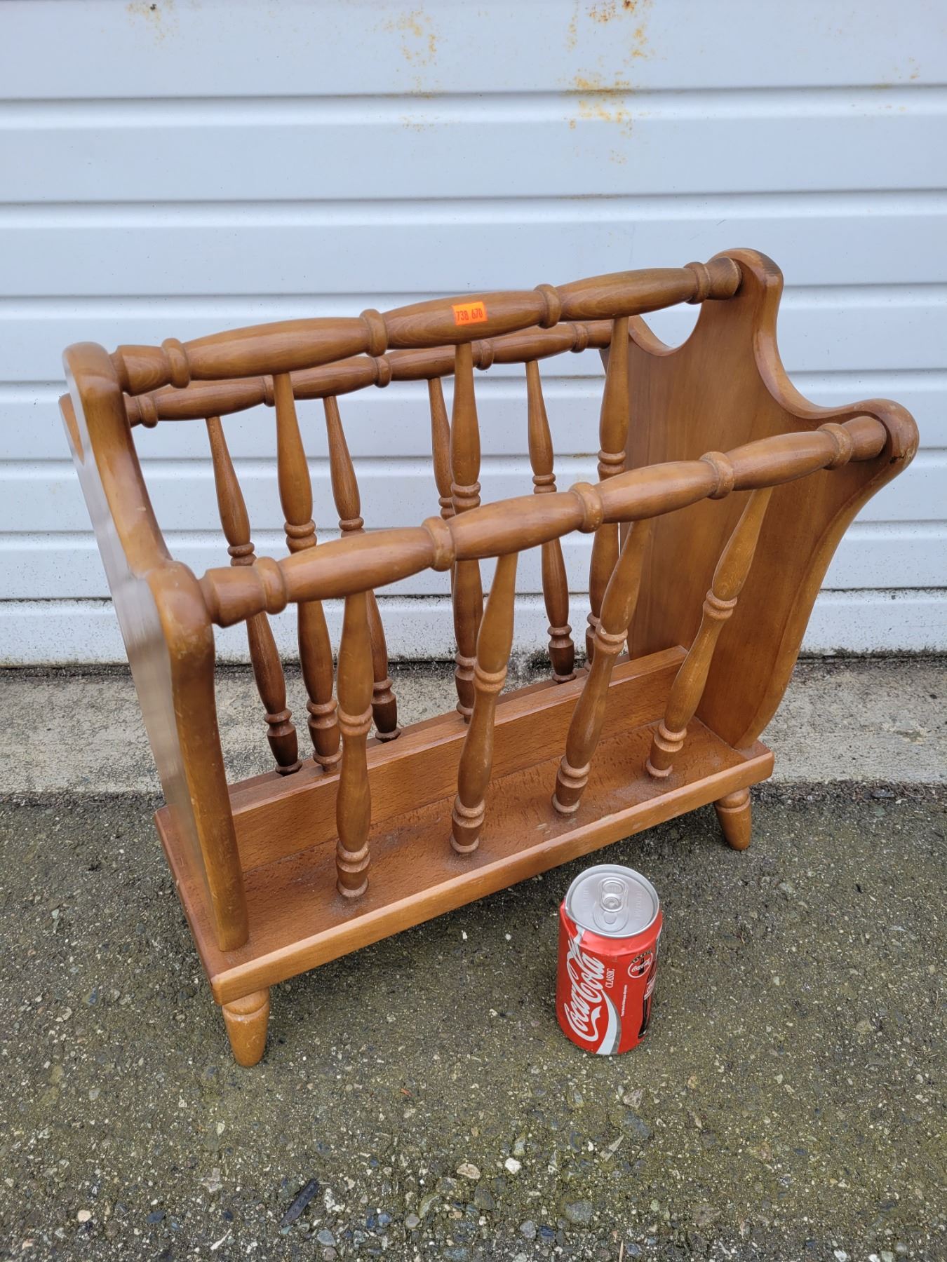 Maple Finish Magazine Rack VTG Maple Magazine Rack