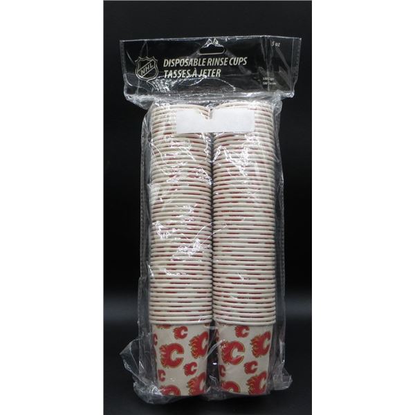 New Calgary Flames Disposable Rinse Cups (100 cups total)