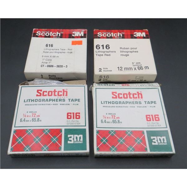 Lot Of 4 Scotch Lithographers Tape