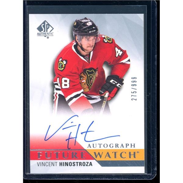 2015-16 SP Authentic #279 Vincent Hinostroza AU RC 275/999 BV $20