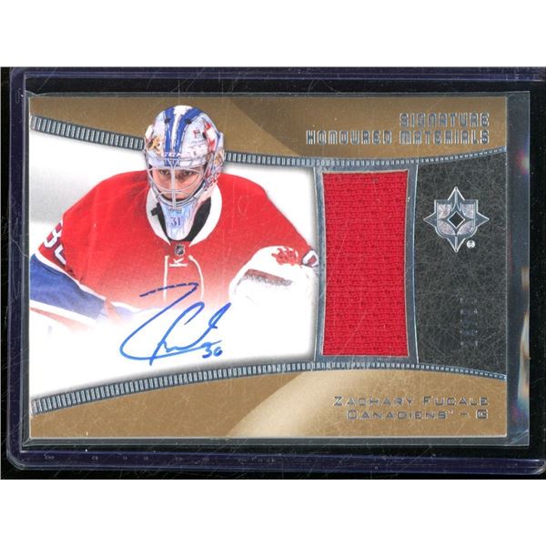 2015-16 Ultimate Collection Signature Honoured Materials #SHMZF Zachary Fucale 24/85 BV $20