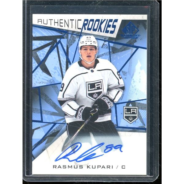 2021-22 SP Game Used Blue Autographs #147 Rasmus Kupari BV $22