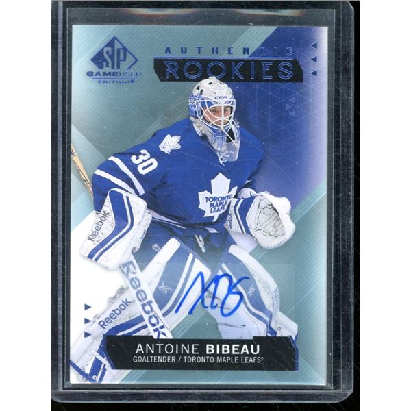 2015-16 SP Game Used Autographs Blue #104 Antoine Bibeau BV $22