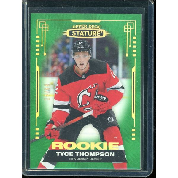 2021-22 Upper Deck Stature Photo Variant Green #146 Tyce Thompson Rookie 14/66 BV $22