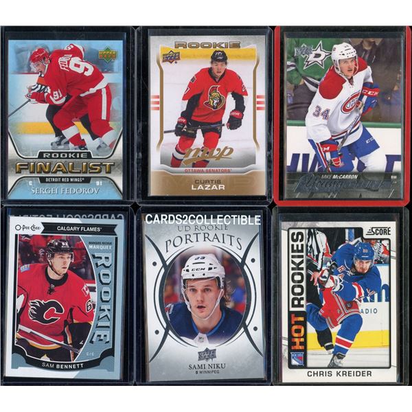 Lot Of 6 Various Hockey Cards Inserts & Rookies