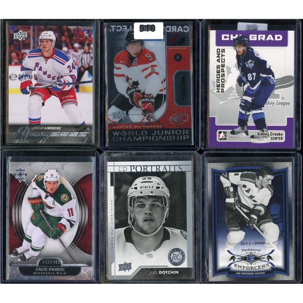 Lot Of 6 Various Hockey Cards Inserts & Rookies