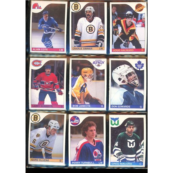 1985-86 O-Pee-Chee Lot Of 9 Cards Various Players
