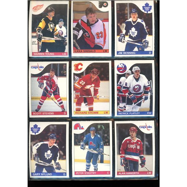 1985-86 O-Pee-Chee Lot Of 9 Cards Various Players