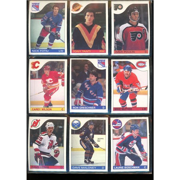 1985-86 O-Pee-Chee Lot Of 9 Cards Various Players