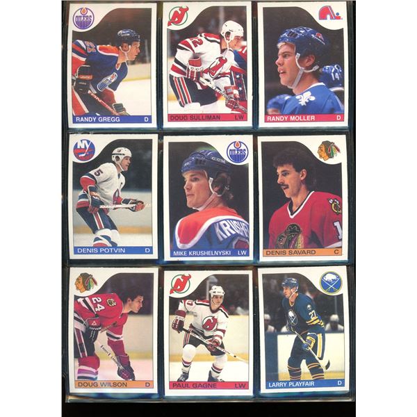 1985-86 O-Pee-Chee Lot Of 9 Cards Various Players