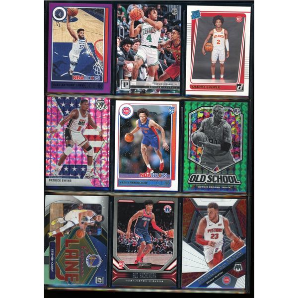 Lot of 9 Basketball Cards Inserts, Star Cards & Rookies