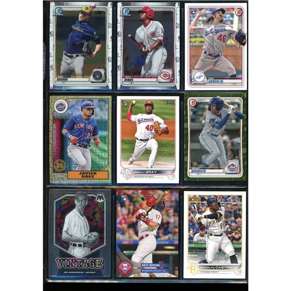 Lot of 9 Baseball Cards Inserts, Star Cards & Rookies