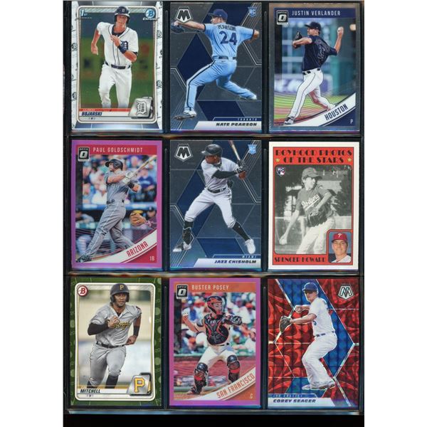Lot of 9 Baseball Cards Inserts, Star Cards & Rookies