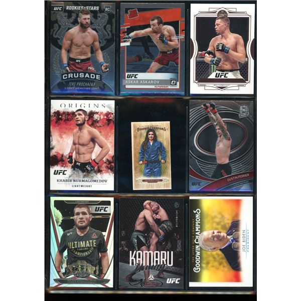 Lot of 9 UFC Insert Collector Cards