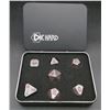 Image 1 : New Die Hard Dice Metal Forge Dice Set Raw Steel With Dark Red Numbers
