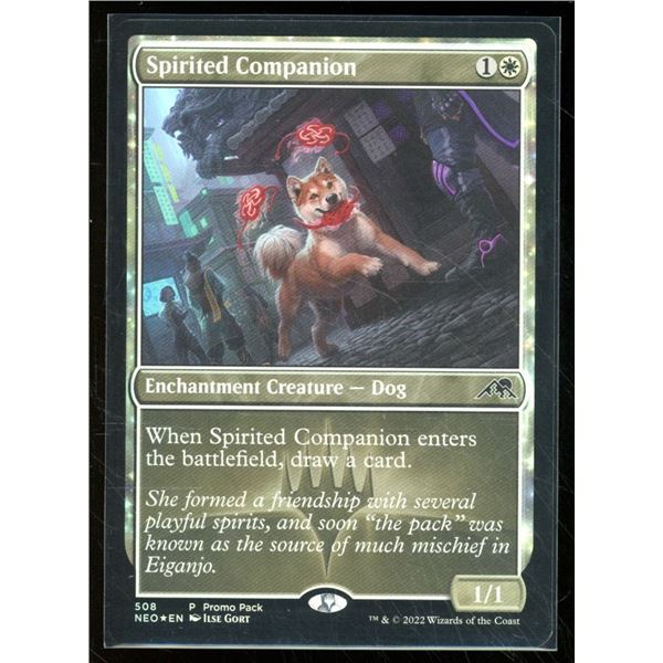 Magic the Gathering Spirited Companion FOIL Kamigawa Neon Dynasty