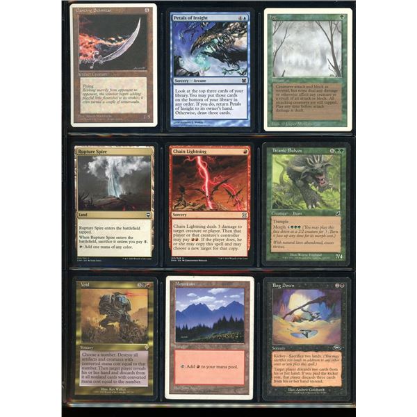 Lot Of 9 Various Magic The Gathering Cards Various Sets & Colors
