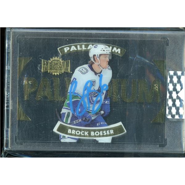 2019-20 Upper Deck Clear Cut Metal Universe Palladium Autographs Brock Boeser BV $120