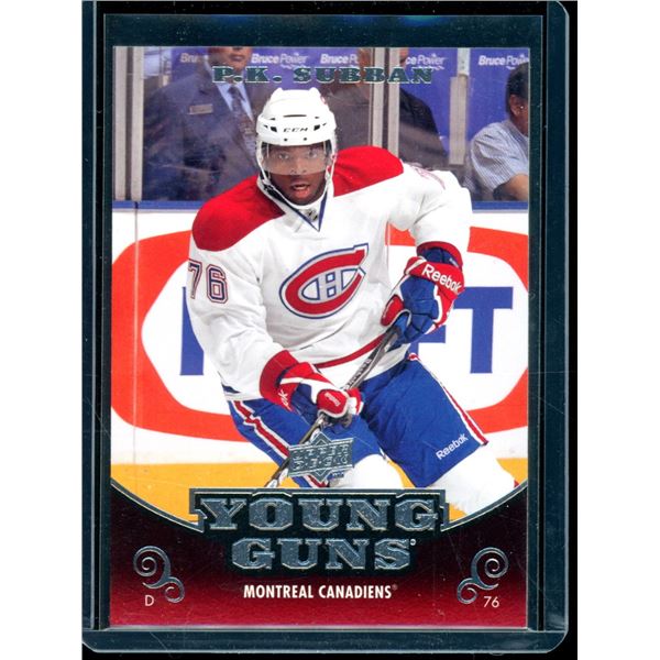 2010-11 Upper Deck #231 P.K. Subban YG RC BV $45