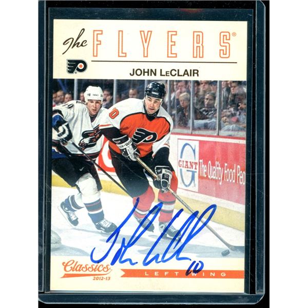 2012-13 Classics Signatures Autographs #20 John LeClair BV $30