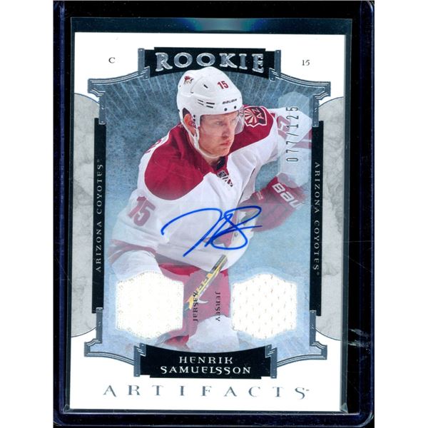 2015-16 Artifacts Jerseys Autographs #161 Henrik Samuelsson 77/125