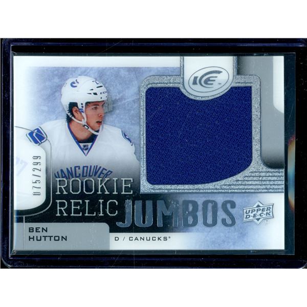 2015-16 Upper Deck Ice Rookie Relic Jumbos #RRJBH Ben Hutton 75/299