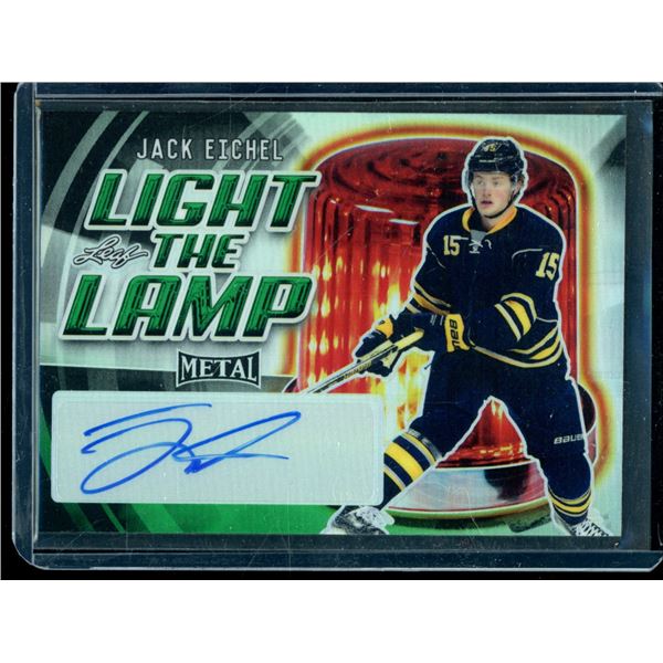 2015-16 Leaf Metal Light the Lamp Prismatic Green Rookie Autograph Jack Eichel 1/3 BV $250