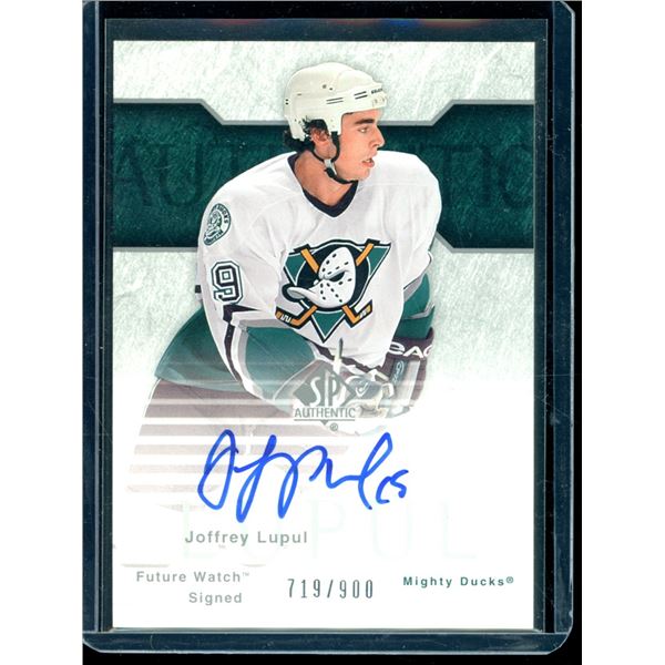 2003-04 SP Authentic #136 Joffrey Lupul AU RC 719/900 BV $40