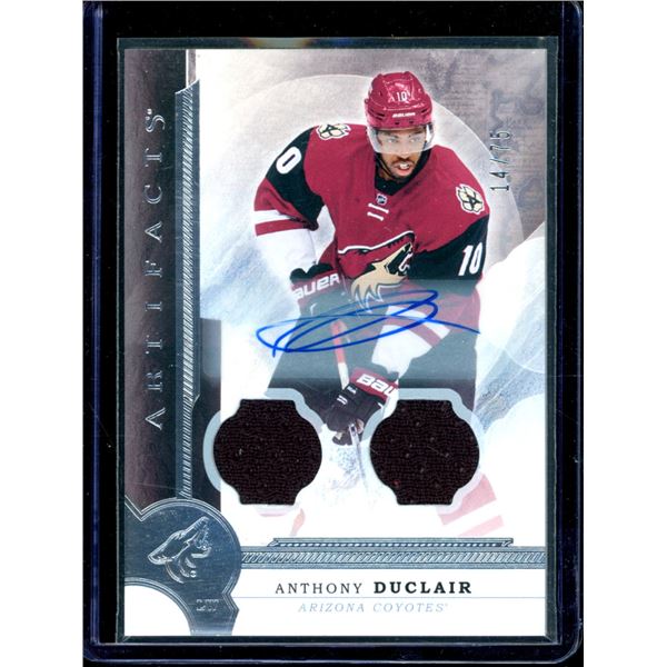 2016-17 Artifacts Autograph Materials Silver #88 Anthony Duclair 14/75