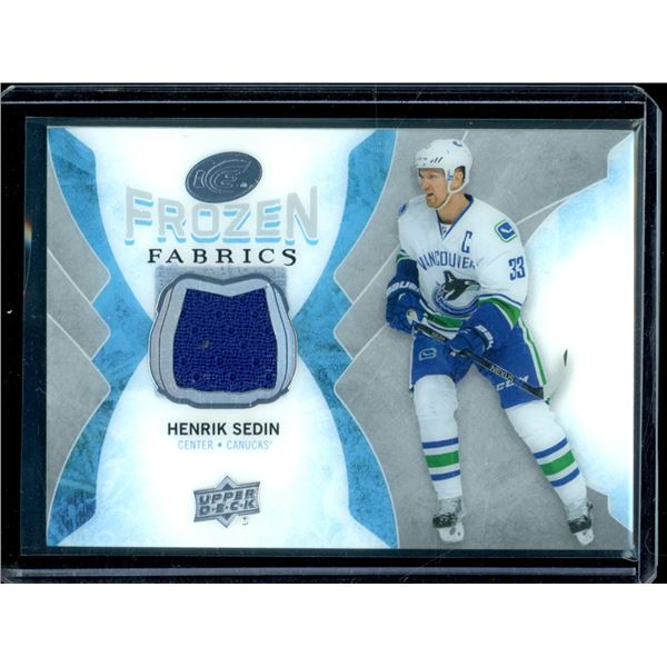 2016-17 Upper Deck Ice Frozen Fabrics #FFHS Henrik Sedin