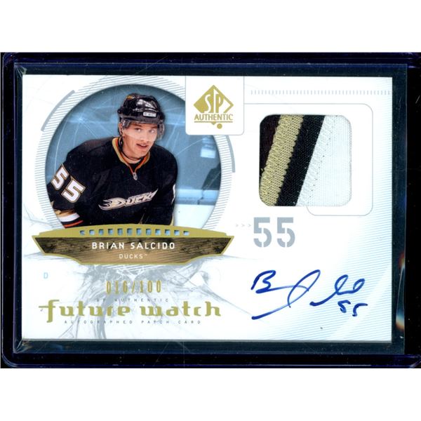 2009-10 SP Authentic Limited Autographed 3 Colour Patch #216 Brian Salcido 16/100