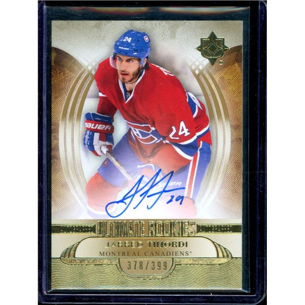 2013-14 Ultimate Collection #135 Jarred Tinordi Autograph 378/399 RC