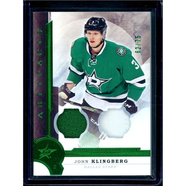 2016-17 Artifacts Materials Emerald #74 John Klingberg 62/75