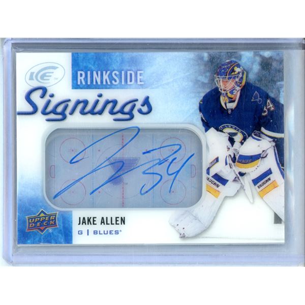 2015-16 Upper Deck Ice Rinkside Signings #RSJA Jake Allen BV $30