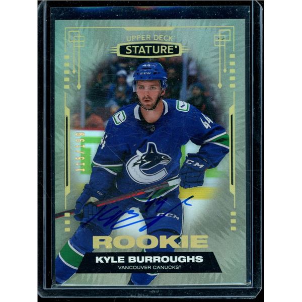 2021-22 Upper Deck Stature Autographs #196 Kyle Burroughs 115/199