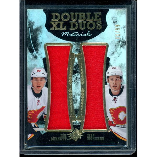 2016-17 SPx Double XL Duos Materials #XDBM Sam Bennett/Sean Monahan 71/99