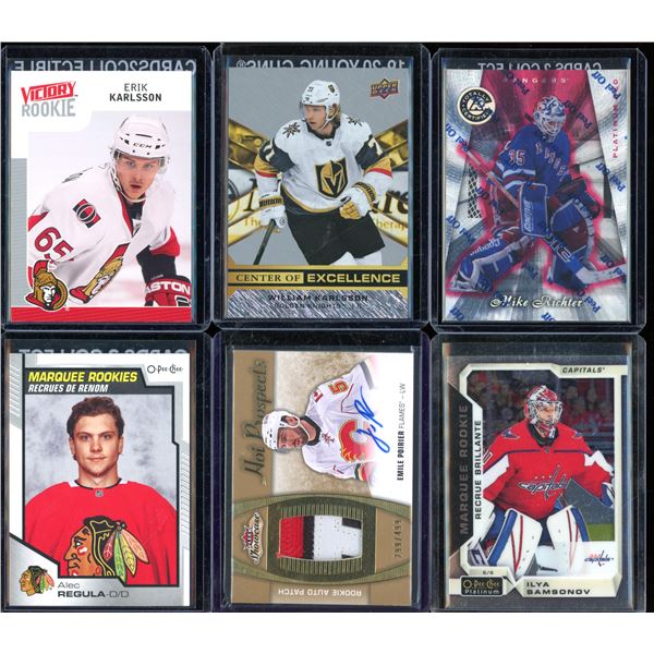 Lot Of 6 Hockey Rookies & Insert Cards