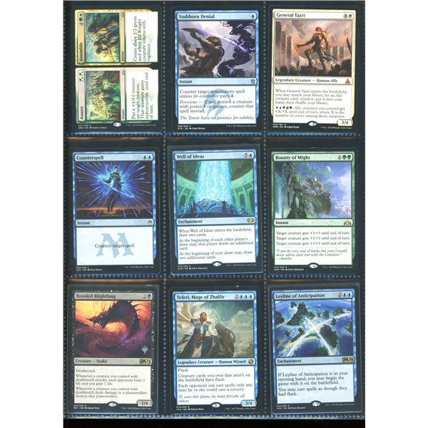 Lot Of 9 Various Magic The Gathering Cards Various Sets & Colors