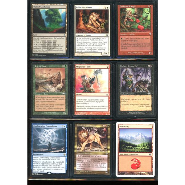 Lot Of 9 Various Magic The Gathering Cards Various Sets & Colors