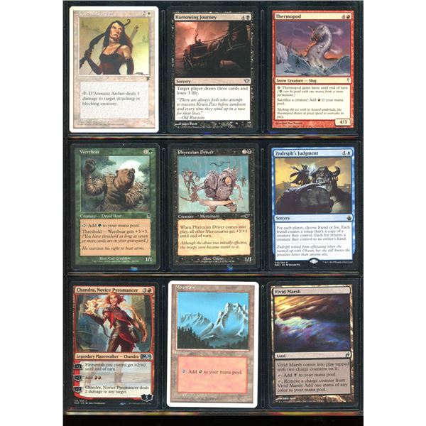 Lot Of 9 Various Magic The Gathering Cards Various Sets & Colors