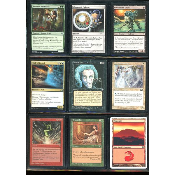 Lot Of 9 Various Magic The Gathering Cards Various Sets & Colors