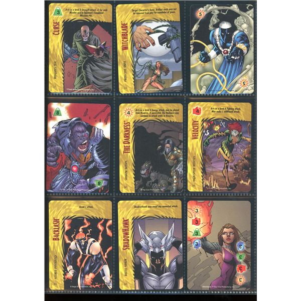 Lot of 9 Marvel Overpower Image TCG Game Cards