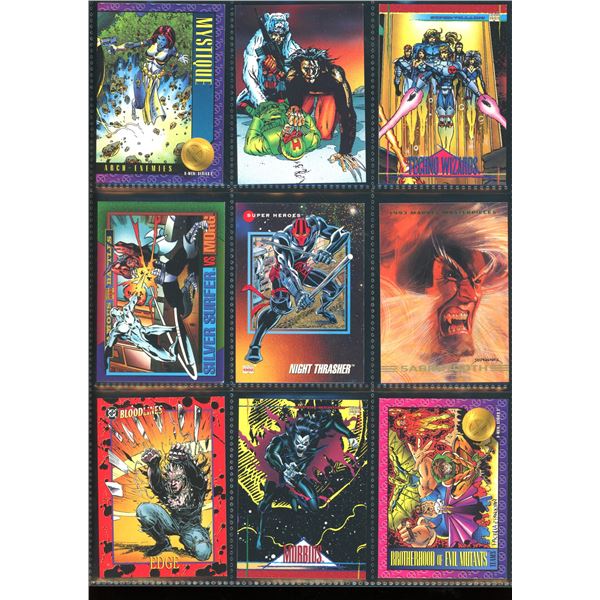 Lot Of 9 Various Marvel Collector Cards
