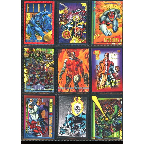 Lot Of 9 Various Marvel Collector Cards