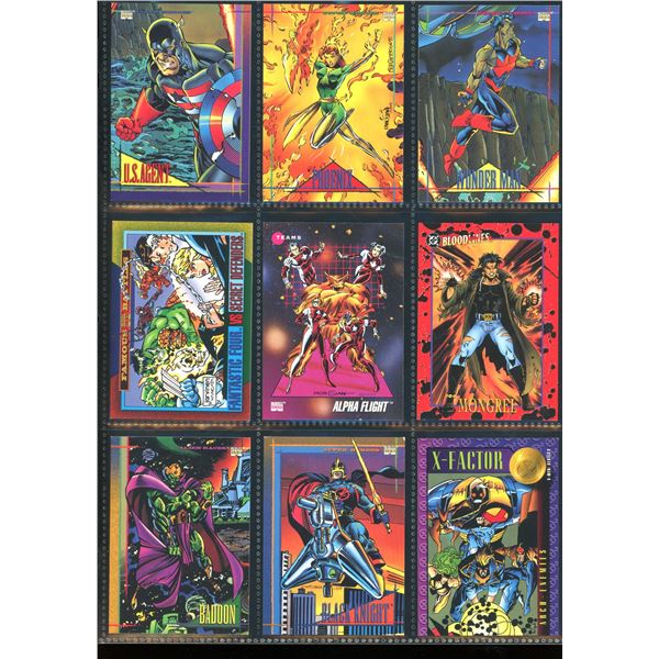 Lot Of 9 Various Marvel Collector Cards