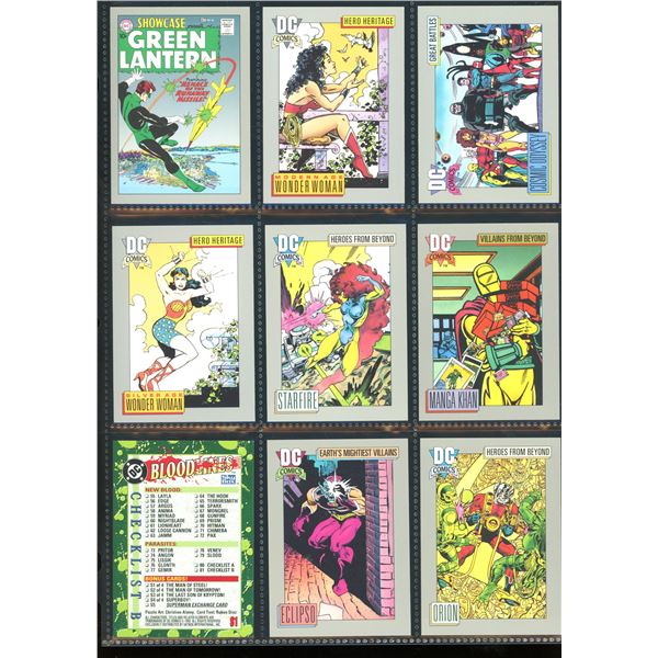 Lot Of 9 Various DC Collector Cards