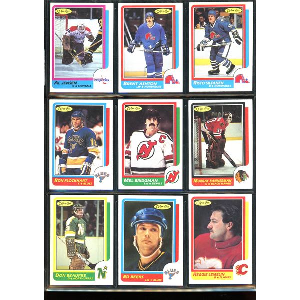 1986-87 OPC O-Pee-Chee Lot Of 9 Cards Various Teams & Players