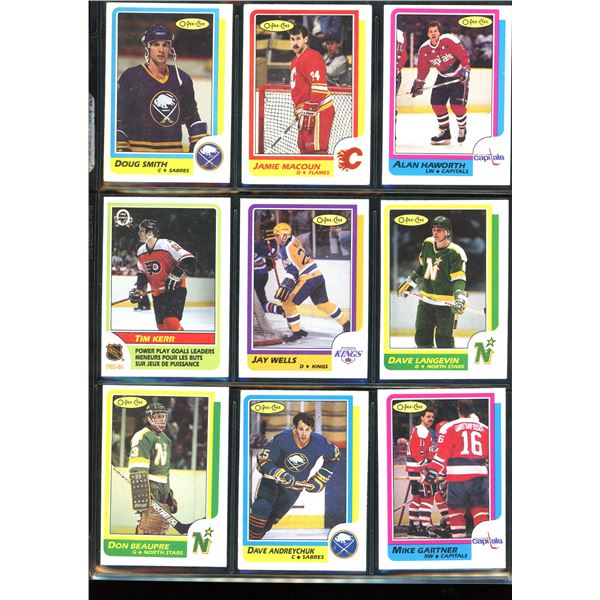 1986-87 OPC O-Pee-Chee Lot Of 9 Cards Various Teams & Players