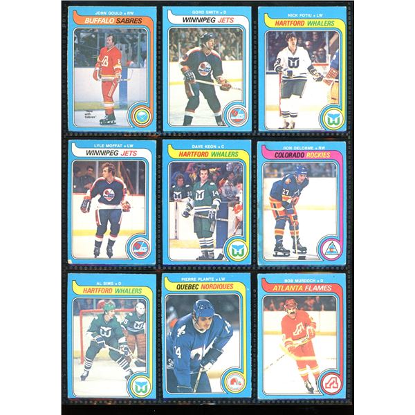 1979-80 O-Pee-Chee Lot Of 9 Cards Various Players